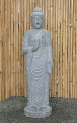 Product image of the product “Standing Buddha with Lotus Flower, ca. 152cm H ”