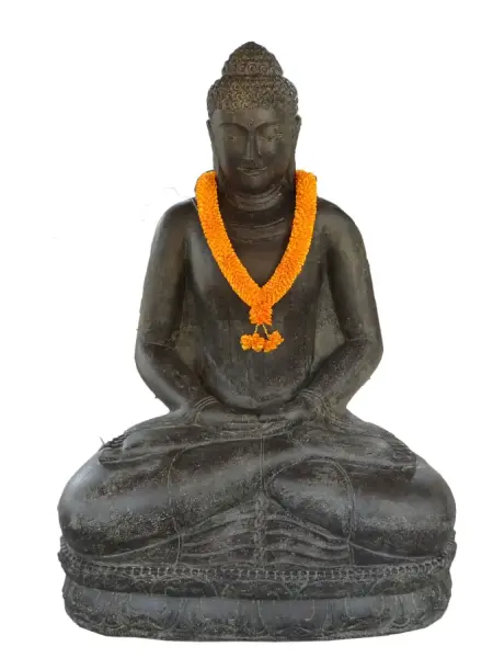 Product image 1 of the product “Necklace, Satin, Orange - for Buddha statue, in the diameter from 30 to 50cm ”