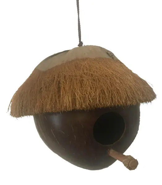 Product image 1 of the product “Birdhouse from a coconut,  the hole has 42mm diameter ”