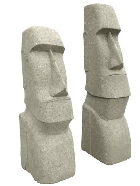 Product image 1 of the product “Moai head, Natural stone (Basanit), stonemasonry, in the sizes from 30cm to 400cm, Natural finish ”