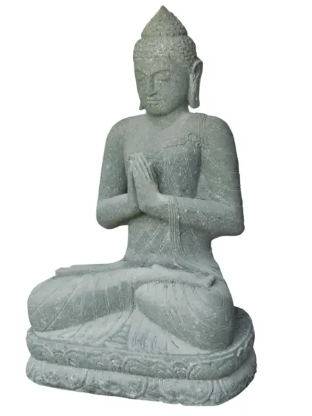 Product image 1 of the product “Standing Lady (Sri Dewi), in the sizes from 75cm to 200cm, natural stone (Basanite), stonemasonry ”