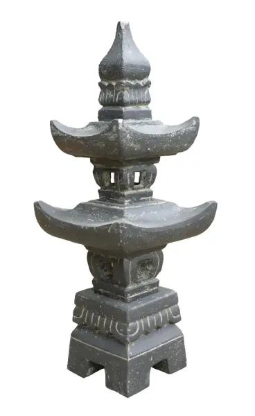 Product image 1 of the product “Pagoda lamp 70cm Height | Cast stone, handcrafted & coloured ”