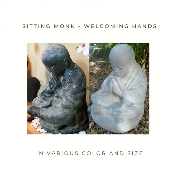 Asiastyle | Sitting monk with welcoming hands, in the sizes from 20cm ...