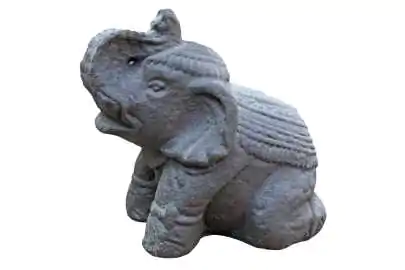 Product image 1 of the product “Elephant (India style), stone carved, antique finish. In the sizes from 20 to 30cm. ”