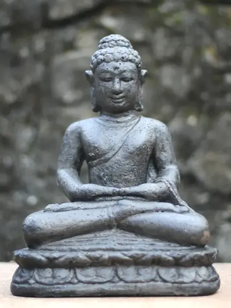 Product image 1 of the product “Buddha figure, seated, 21 cm, black ”