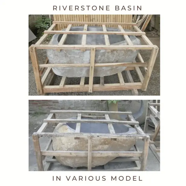 Product image 1 of the product “Riverstone basin, natural surface, polished inside. Dia approx 111-120. Height 51-60 ”
