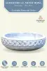  Product image 2 of the product “Semarang - Bowl with geometrical motif, Ø 30 cm | cast stone ”