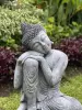  Product image 2 of the product “Rahman - Buddha relax- one leg up, 65 cm H | cast stone ”