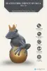  Product image 2 of the product “Frog Prince sitting on ball, approx. 66cm height, cast stone, hollow, handcrafted & coloured ”