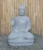  Product image 2 of the product “Seated Buddha made of Riverstone in Abhaya Position - gesture of fearlessness, H. 82cm. ”