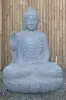  Product image 2 of the product “Seated Buddha made of Riverstone in Abhaya Position - gesture of fearlessness, H.100 cm, natural. ”