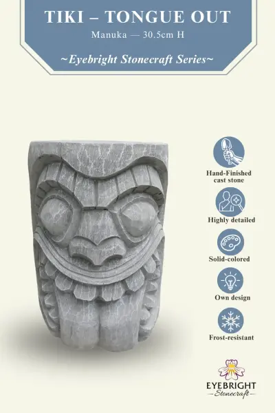 Product image of the product “Manuka - Tiki - Tongue Out, 30.5cm H | cast stone ”
