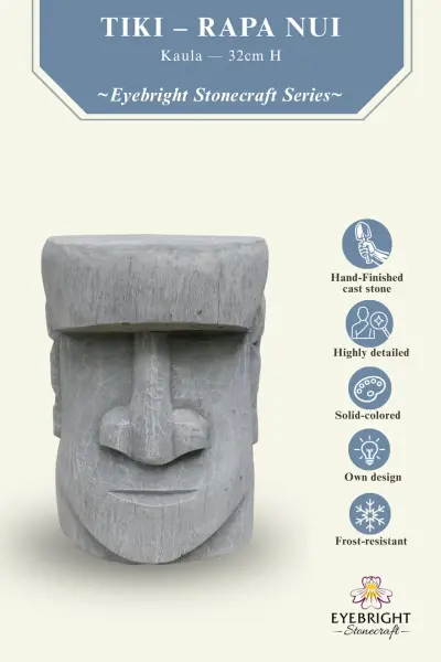 Product image of the product “Kaula - Tiki - Rapa Nui, 32cm H | cast stone ”