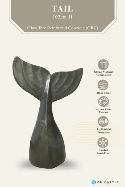 Product image of the product “Tail, 102cm Height | GRC (Glassfibre Reinforced Concrete), Copper Finish ”