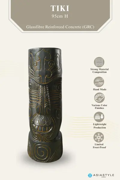 Product image of the product “Tiki, 95cm Height | GRC (Glassfibre Reinforced Concrete), Copper Finish ”
