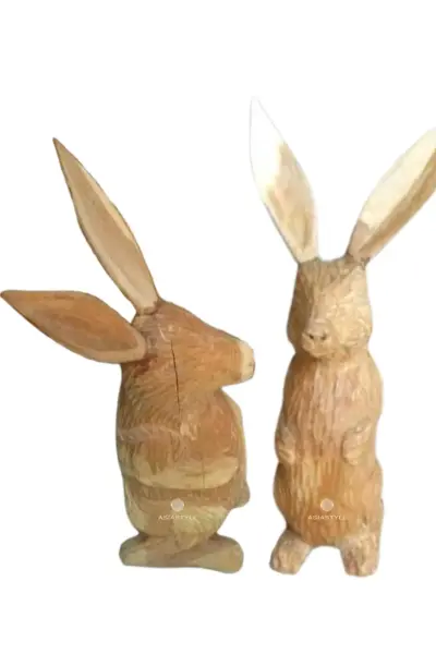 Product image of the product “Bunny, 40 cm Height, Teak Wood, Natural ”
