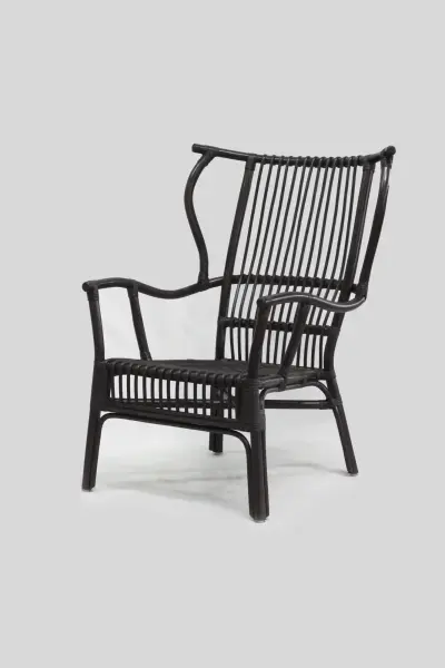 Product image of the product “Achsri relax chair made of rattan about 100cm height. Black Color. ”