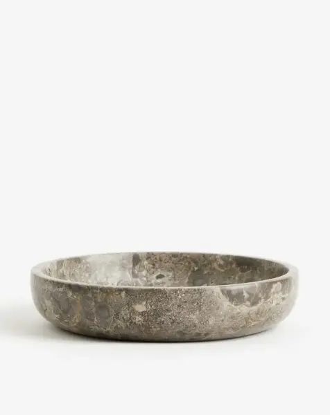 Product image of the product “Round Bowl, Ø 21 cm | Grey Marble, Polished Finish ”