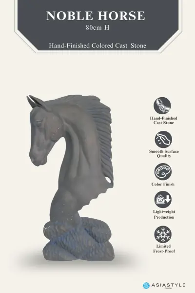 Product image of the product “Noble Horse, 80 cm Height, Cast Stone, Bronze Colour ”