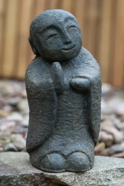 Product image 2 of the product “Standing Korean monk a little thick, 21 cm high. Painted in the color antique finish ”