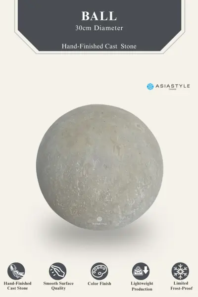 Product image of the product “Ball 30 cm, Cast stone, 30 cm Dia, Natural Colour. ”