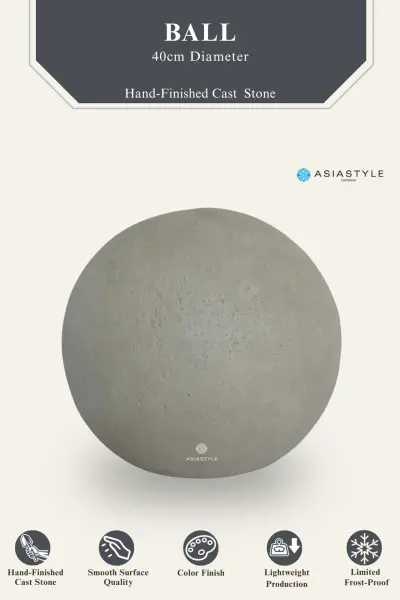 Product image of the product “Ball 40 cm, Cast stone, 40 cm Dia, Natural Colour. ”