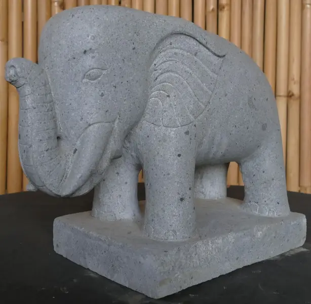 Product image of the product “Standing elephant made of Riverstone about 45cm length ”