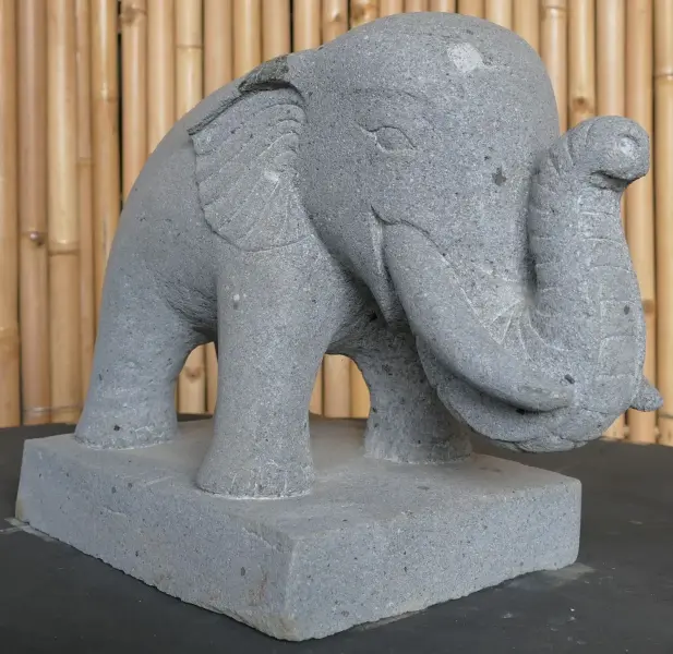 Product image of the product “Standing elephant made of Riverstone about 45cm length ”