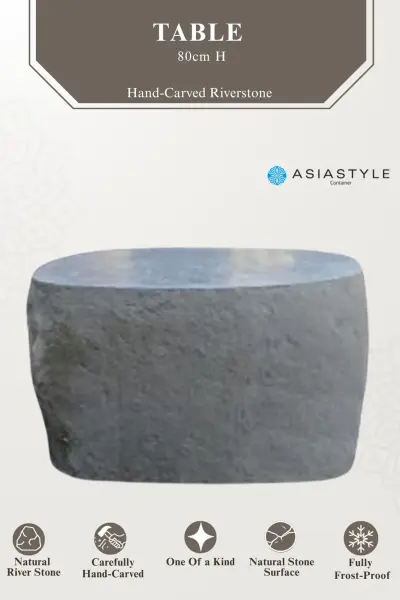 Product image of the product “Table made from Naturestone Riverstone 100x50x80 cm ”