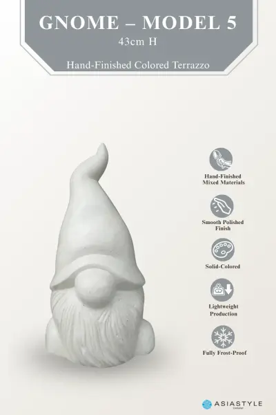Product image of the product “Gnom model 5, 43cm Height | Terazzo, White color ”