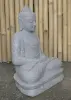  Product image 3 of the product “Seated Buddha made of Riverstone in Dhyana position - gesture of meditation, H.62 cm, natural. ”