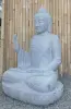  Product image 3 of the product “Seated Buddha made of Riverstone in Abhaya Position - gesture of fearlessness, H.100 cm, natural. ”