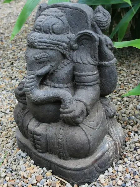Product image 3 of the product “Ganesh with Relief at the backside, approx. 40cm, Antique finish ”