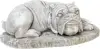  Product image 4 of the product “Spike -Small bulldog lying on Base, 38cm L | cast stone ”