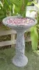  Product image 4 of the product “Rinjani - pedestal, tapered, with lotus motif, Ø 30cm, 71cm H | cast stone ”