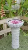  Product image 5 of the product “Batur - Straight pedestal with flower motif, Ø 15cm, 45cm H | cast stone ”