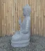  Product image 5 of the product “Seated Buddha made of Riverstone in Abhaya Position - gesture of fearlessness, H. 82cm. ”