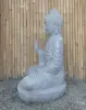  Product image 5 of the product “Seated Buddha made of Riverstone in Abhaya Position - gesture of fearlessness, H.100 cm, natural. ”