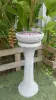  Product image 6 of the product “Jakarta - Bowl with flower motiv, frangipani, Ø 30 cm | cast stone ”