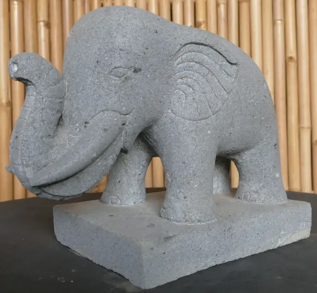 Product image 6 of the product “Standing elephant made of Riverstone about 45cm length ”