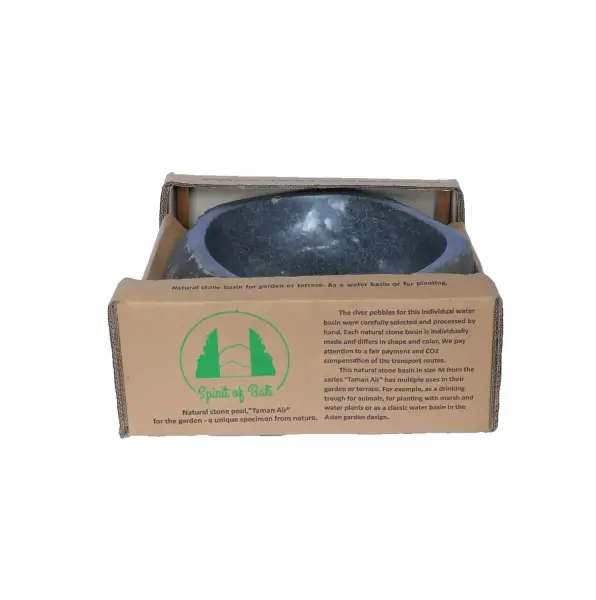 Product image 6 of the product “Water basin made of river stone. Model 3, approx. 34 x 38 x 15 cm height. ”