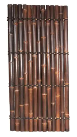  Product image 1 of the product “Bamboo element Model Surabaya, rigid, brown-black (wulung), with decorative rope. Diameter 6-9cm 90 x 180 cm Height. ”
