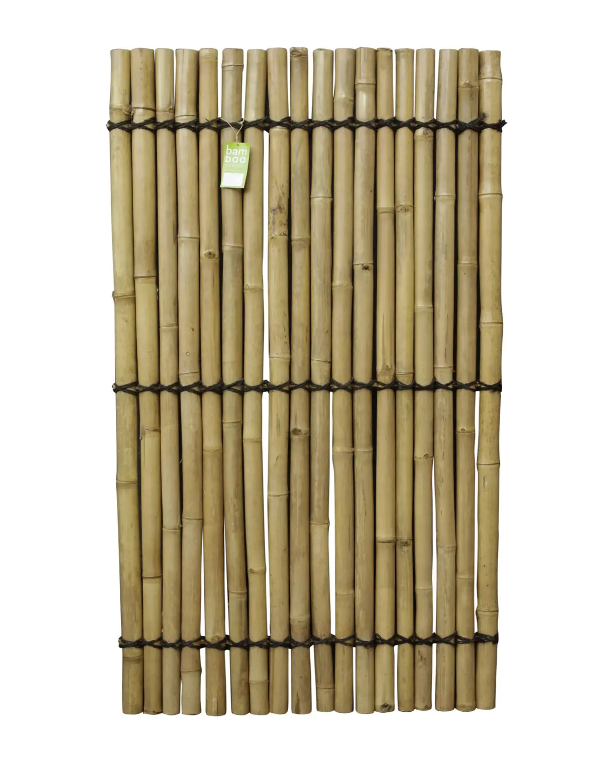  Product image 1 of the product “Bamboo Element Surabaya, rigid, lacquered, yellow, with decoratice coconut rope. 120 cm Height ”