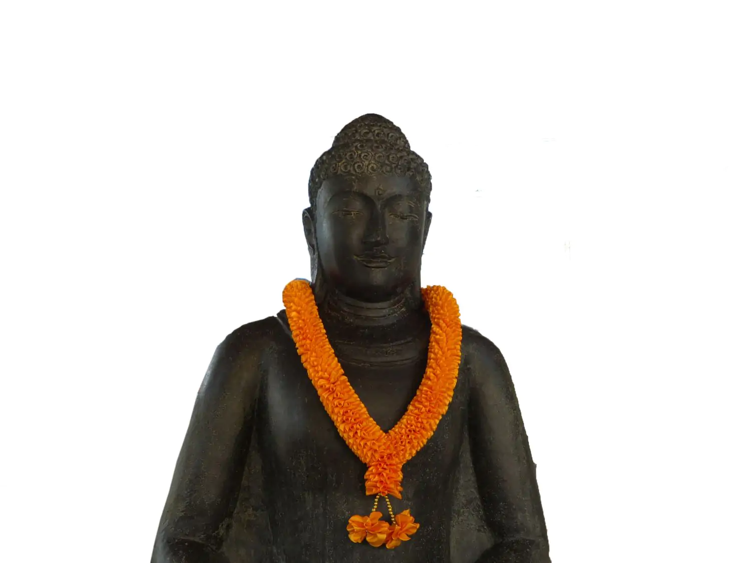 Product image 1 of the product “Necklace, Satin, Dark Orange - for Buddha statue, in the diameter from 20 to 50cm ”