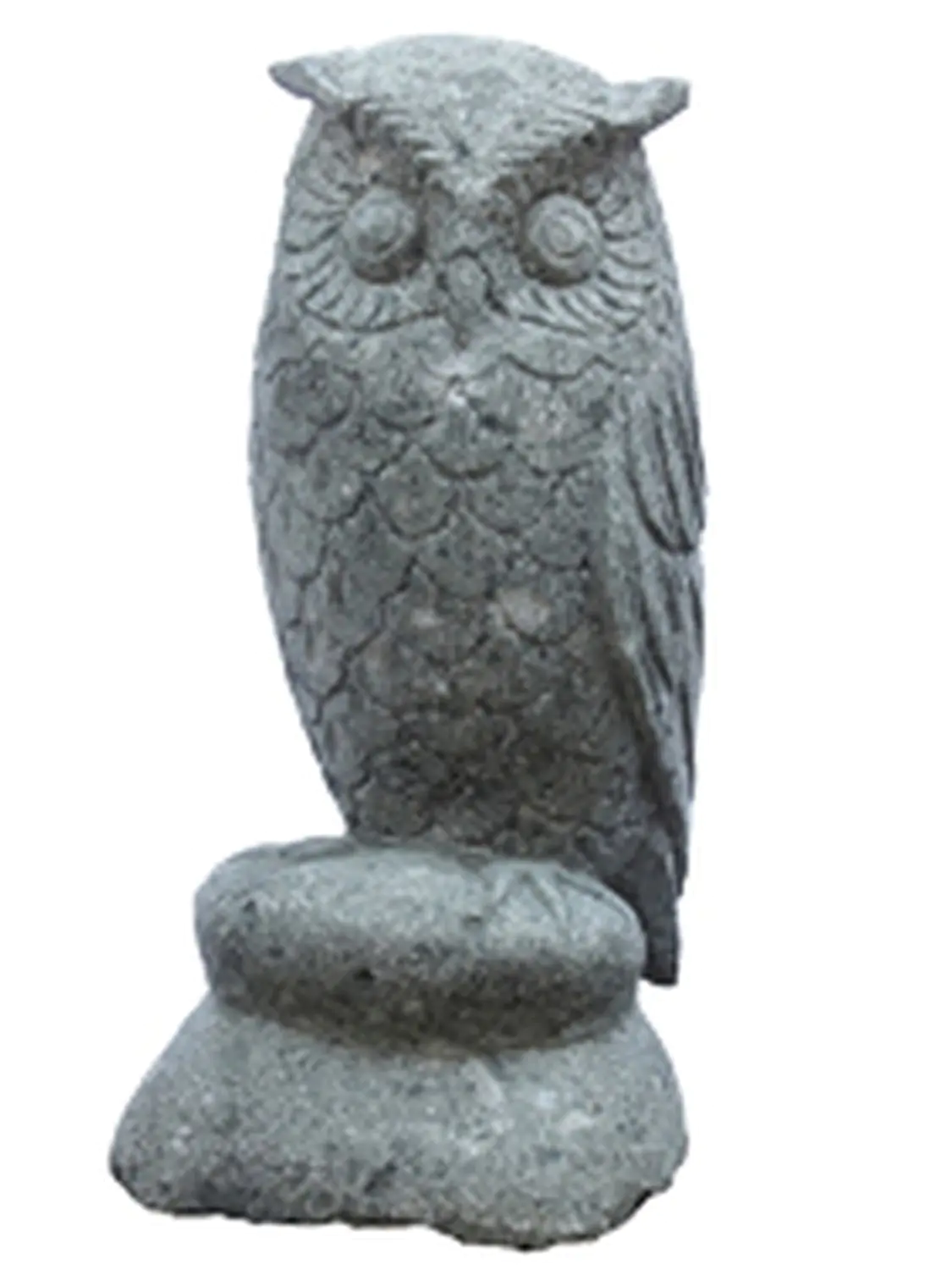  Product image 1 of the product “Sitting Owl on base, 52 cm height Natural stone (Basanit), stonemasonry ”
