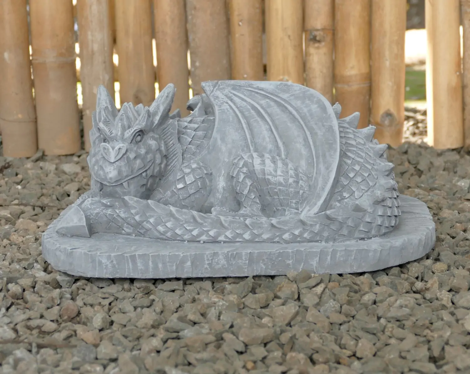 Product image 1 of the product “Jaro - Lying Dragon on a base, 30 cm L | cast stone ”