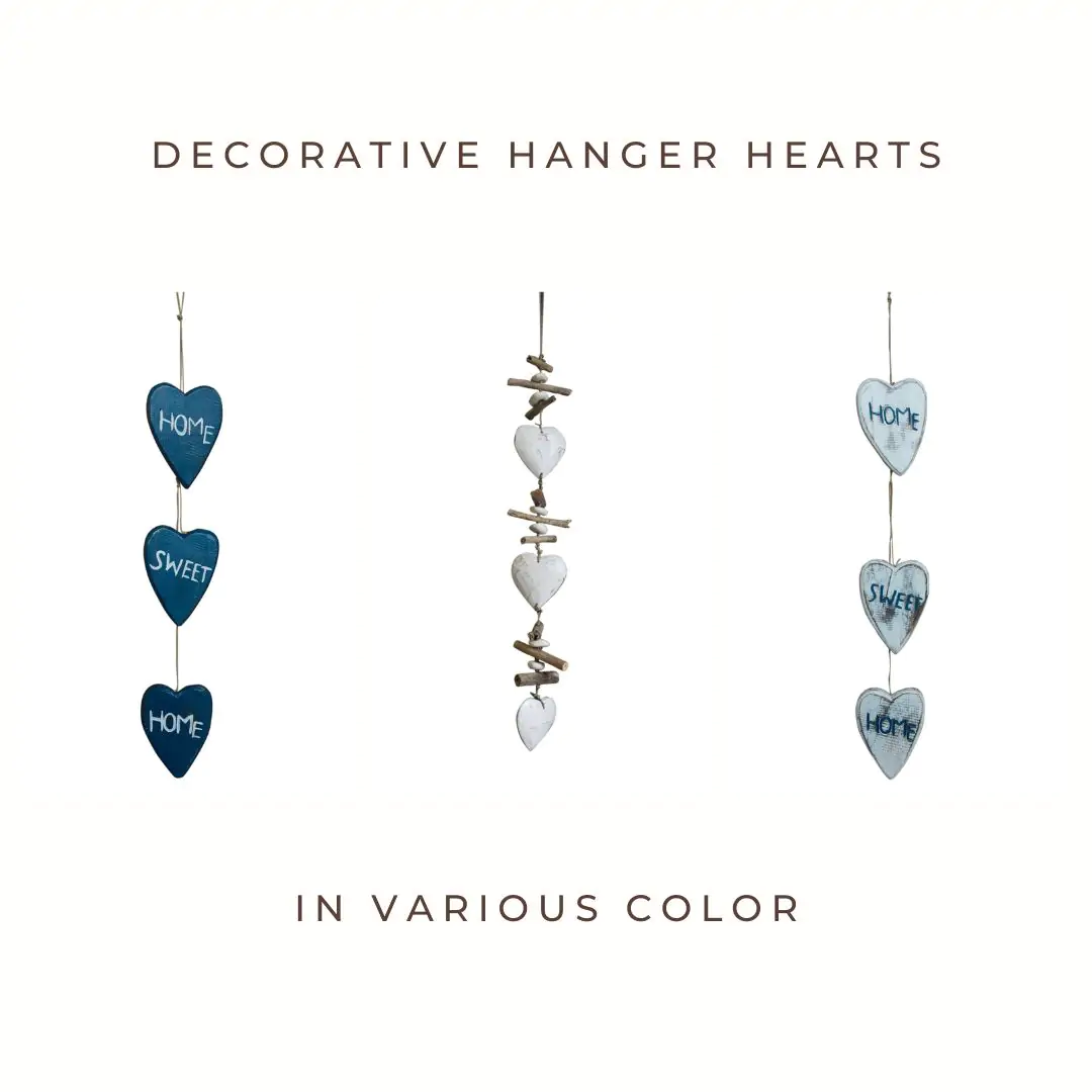  Product image 1 of the product “Decorative hanger hearts Home sweet home, 80cm Length, in various color ”