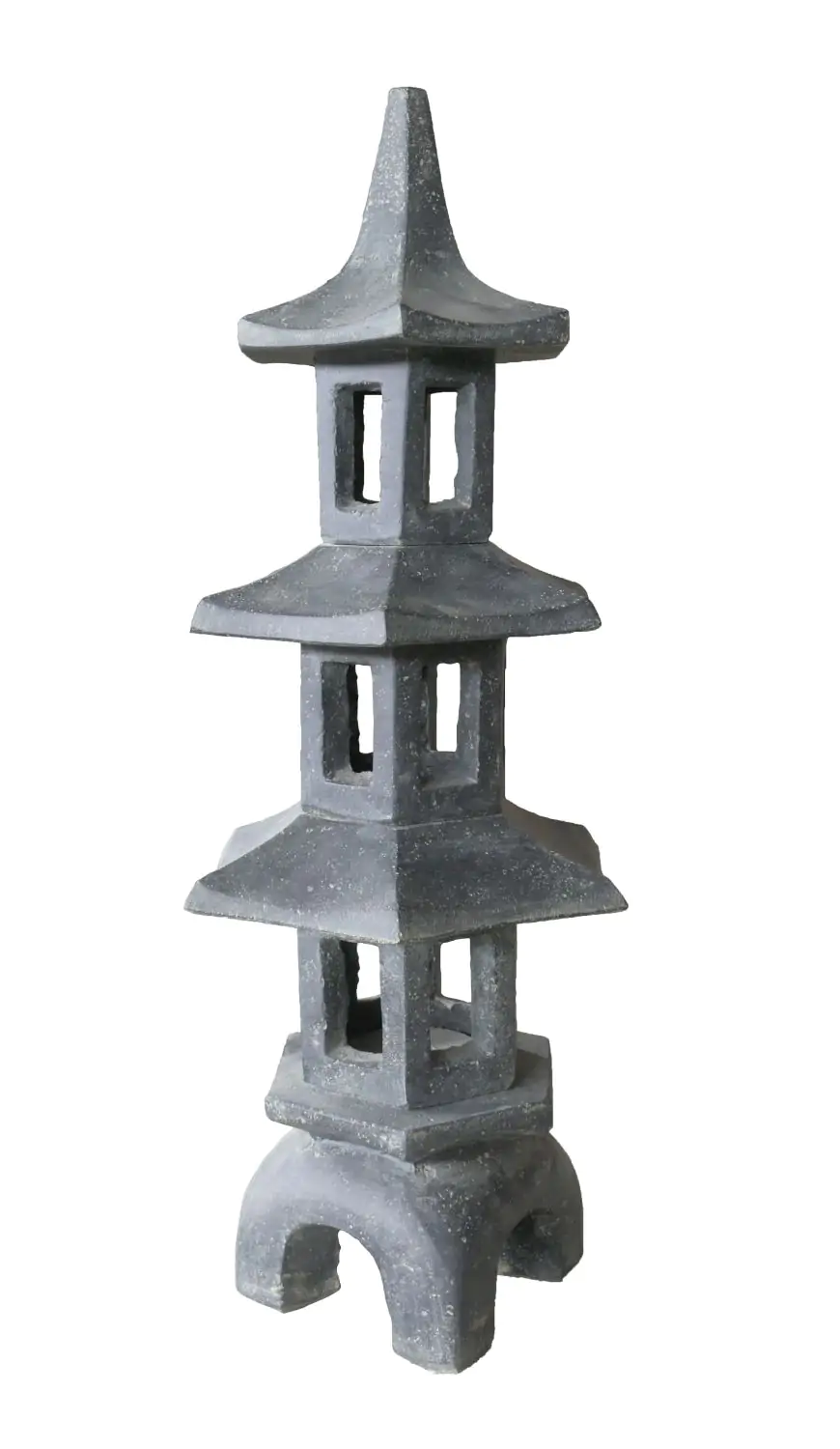  Product image 1 of the product “3 Staged garden Lamp, 103cm Height | Cast stone, handcrafted & coloured ”