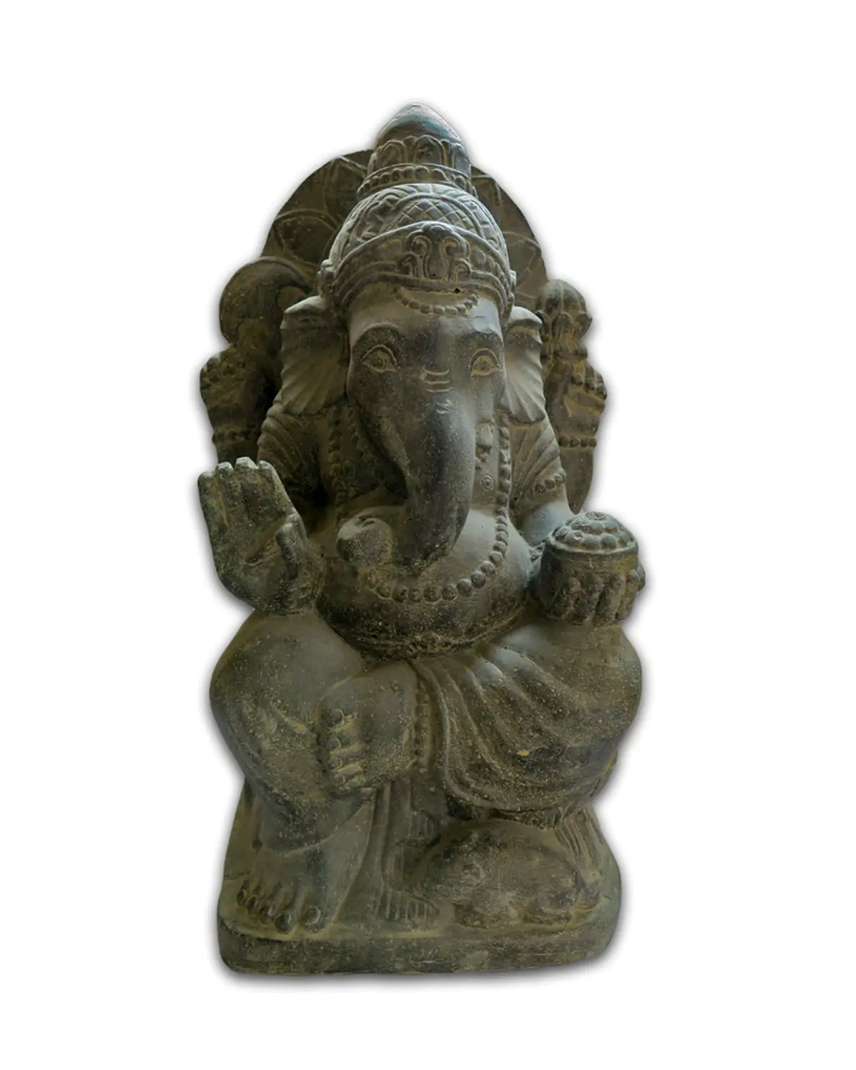  Product image 1 of the product “Seated Ganesha indian Style with turban. 60cm height, cast stone ”