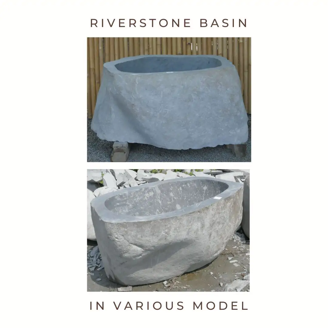  Product image 1 of the product “Riverstone basin, natural surface, polished inside. Dia approx 101-110. Height 61-70 ”